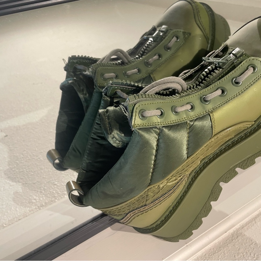 PUMA FENTY BY RIHANNA CYPRESS GREEN PLATFORM SNEAKER BOOTS - Picture 7 of 13